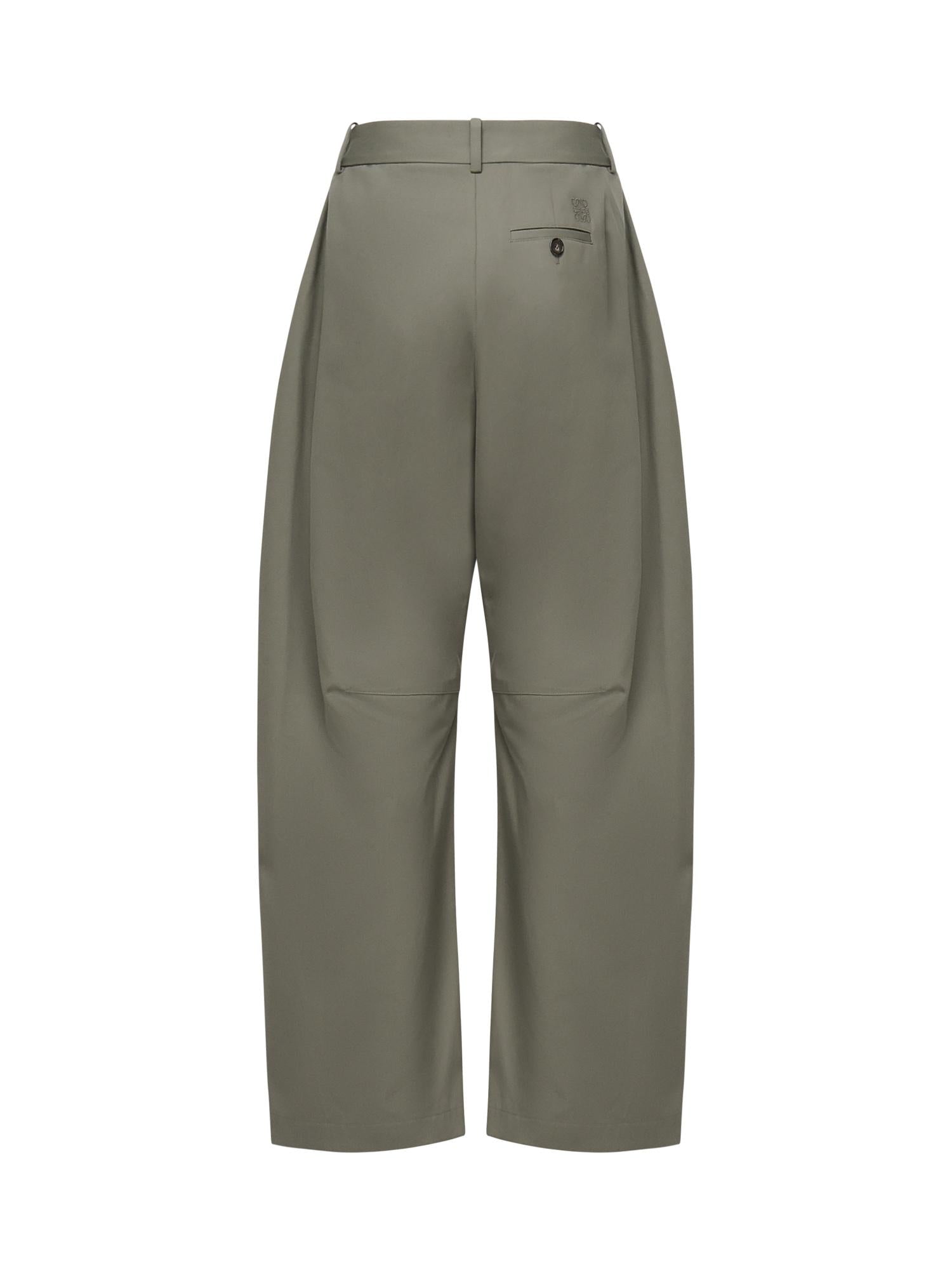 Pantaloni Barrel in cotone e seta S359Y04XH1 4160 LOEWE
