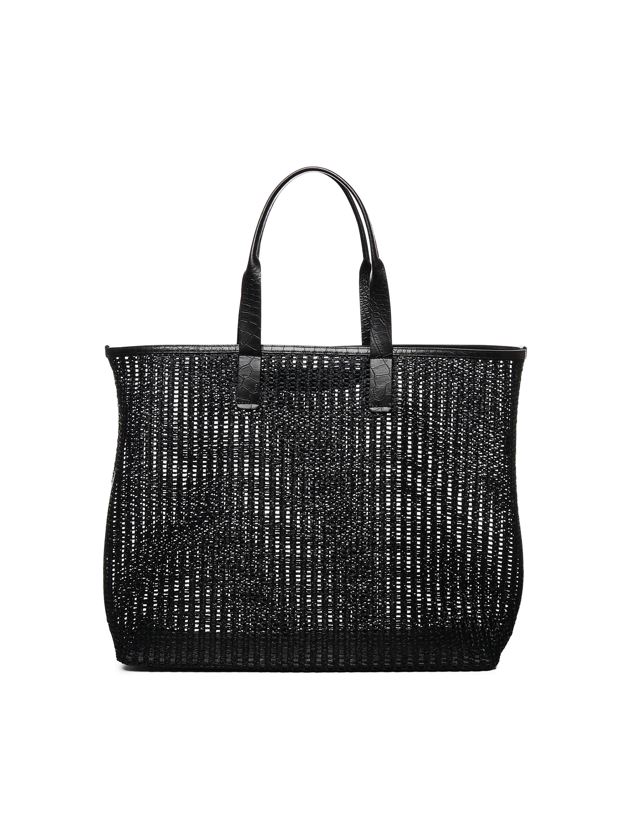 Borsa tote in rafia e pelle<BR/> BM2453 A9O948B956 DOLCE & GABBANA