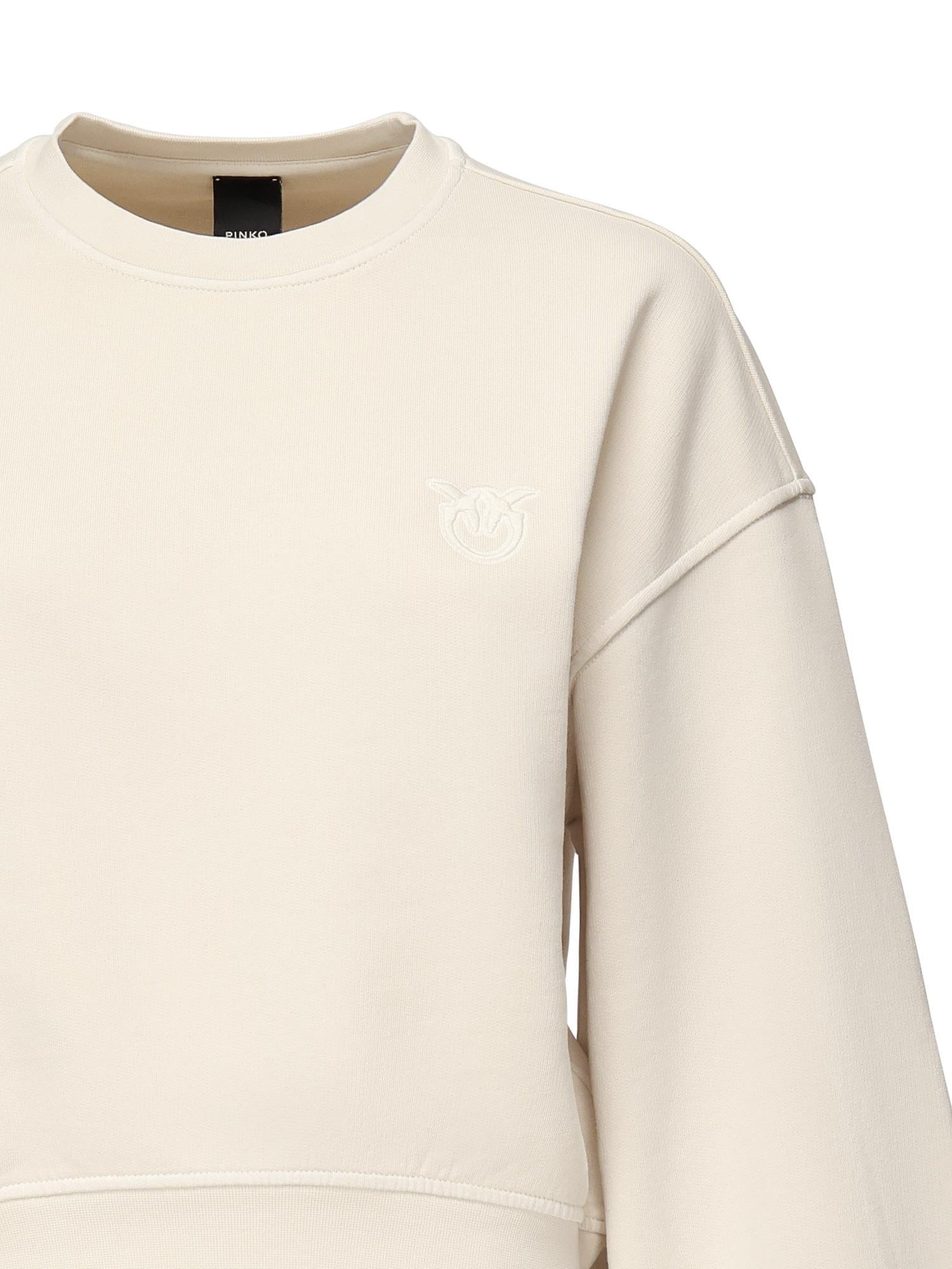 Felpa cropped con logo 105510 A2RBC03 PINKO