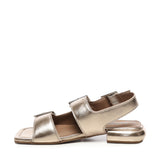Sandali in pelle effetto laminato A55216 QUARZO CARMENS