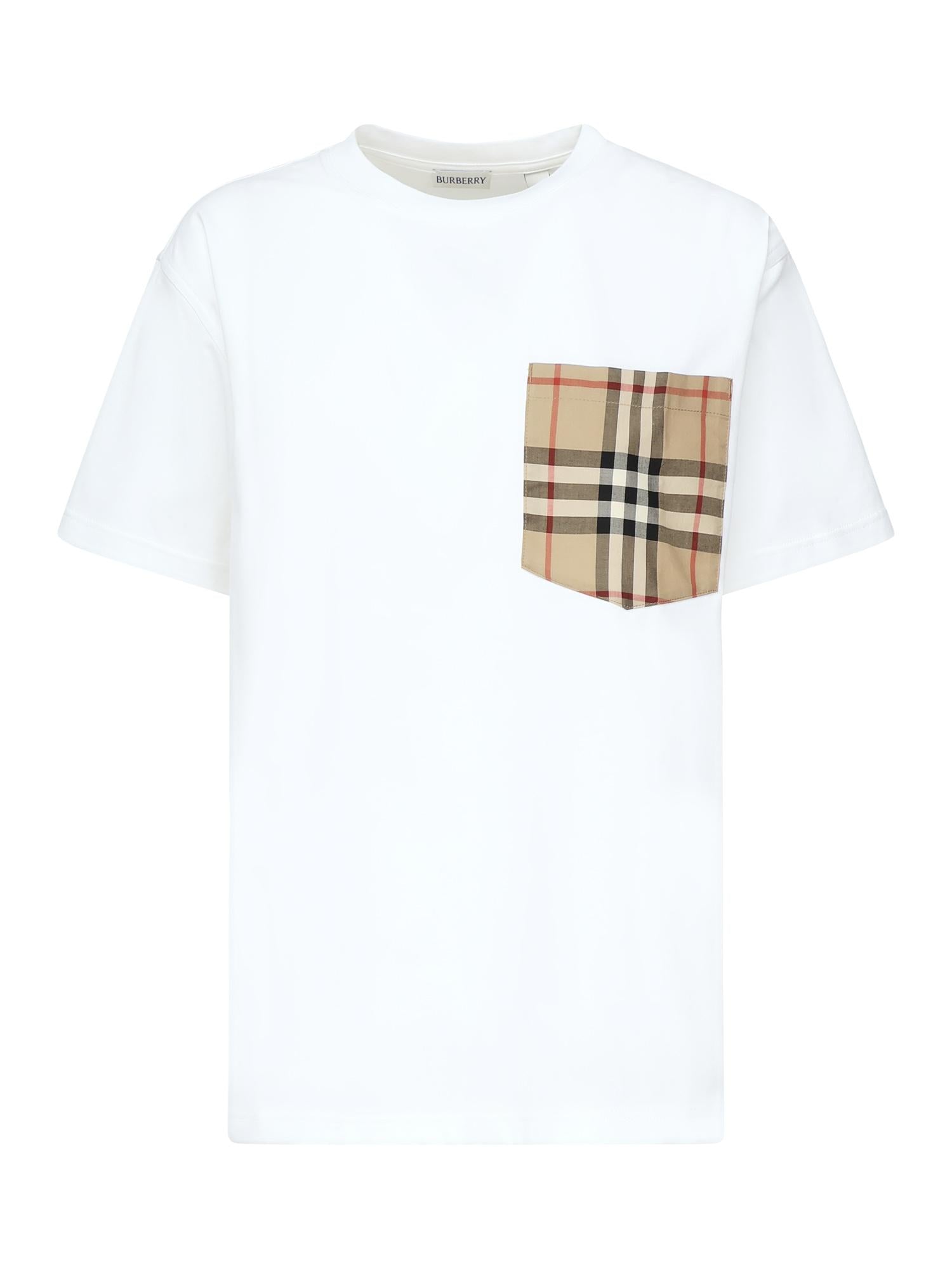 T-shirt con tasca 'Check' 8103971 A1464 BURBERRY