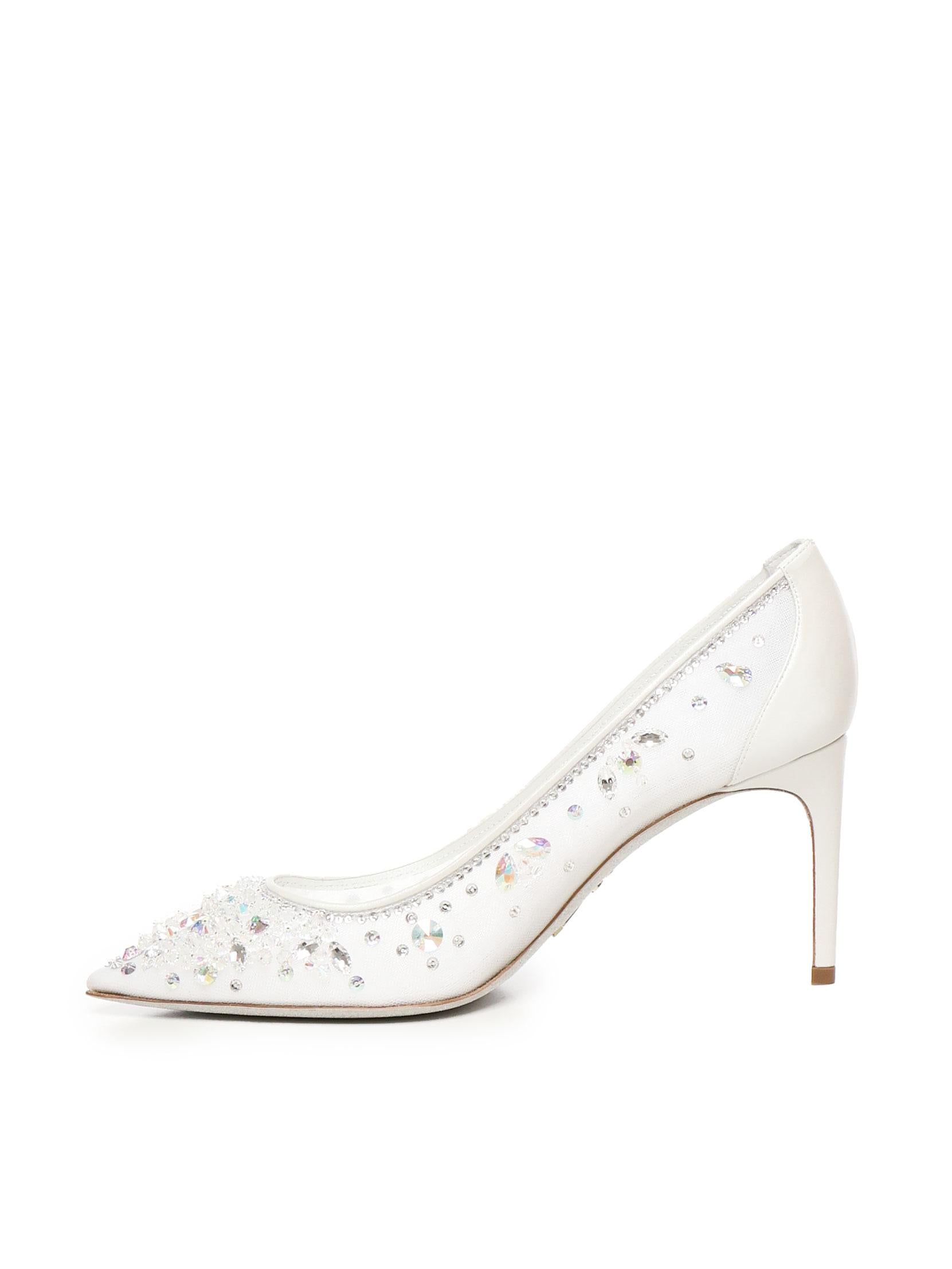 Scarpe con tacco di Cenerentola da 75 mm C12292 080CRINV155 RENÉ CAOVILLA