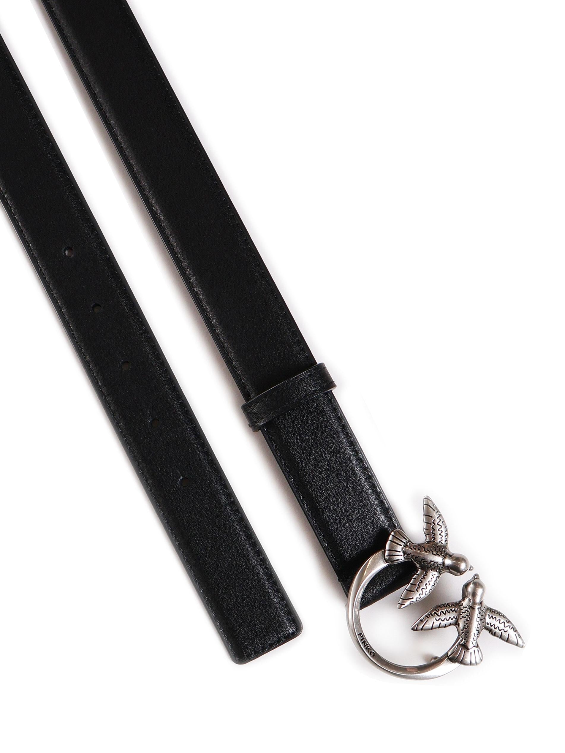 Cintura Love Birds in pelle 3cm 100125 A0F1Z99O PINKO