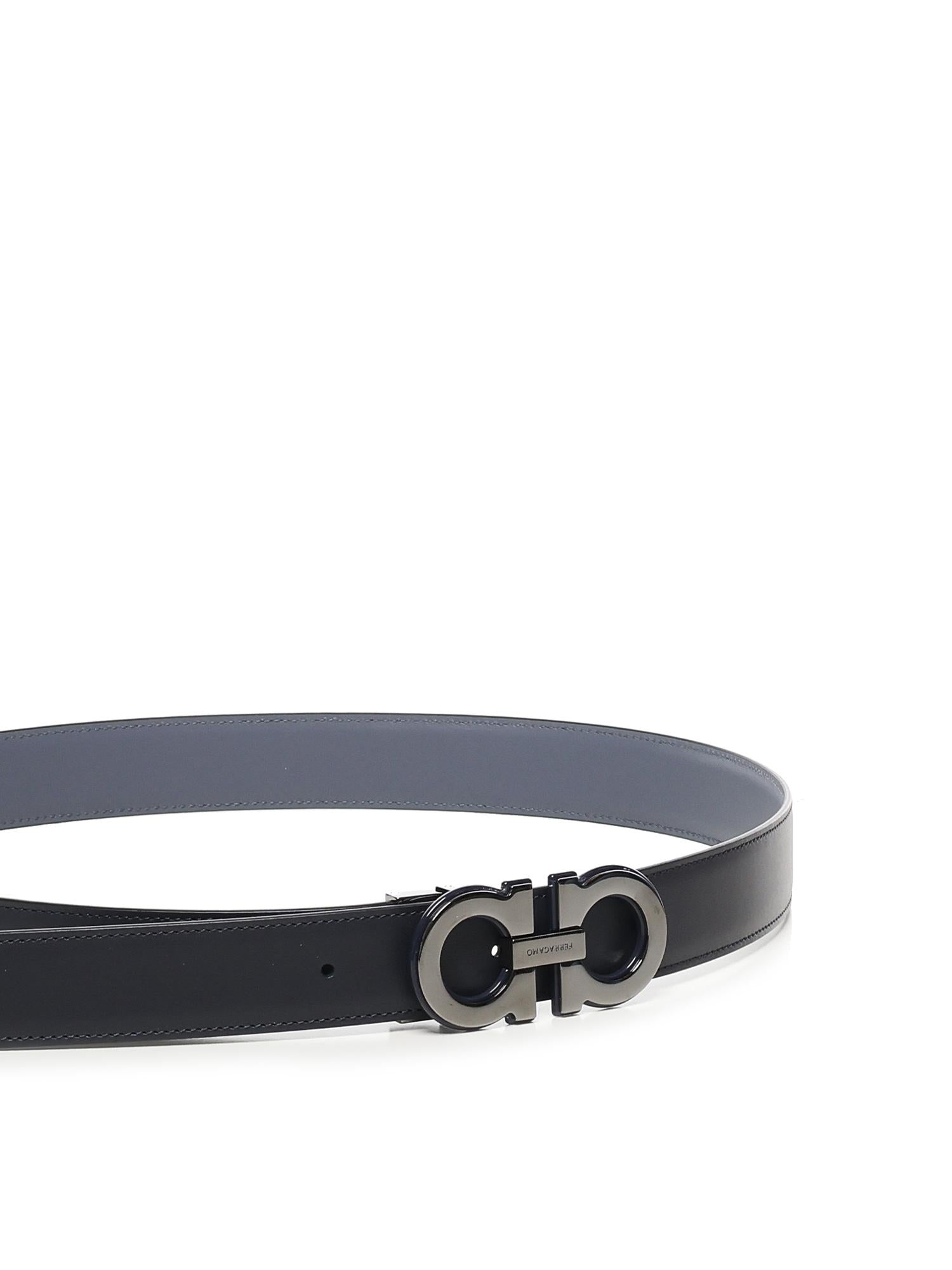 Cintura Gancini reversibile 670460 786315002 FERRAGAMO