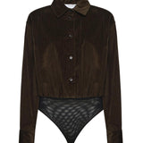 Body a camicia in velluto 2521116033600 005 MAX MARA