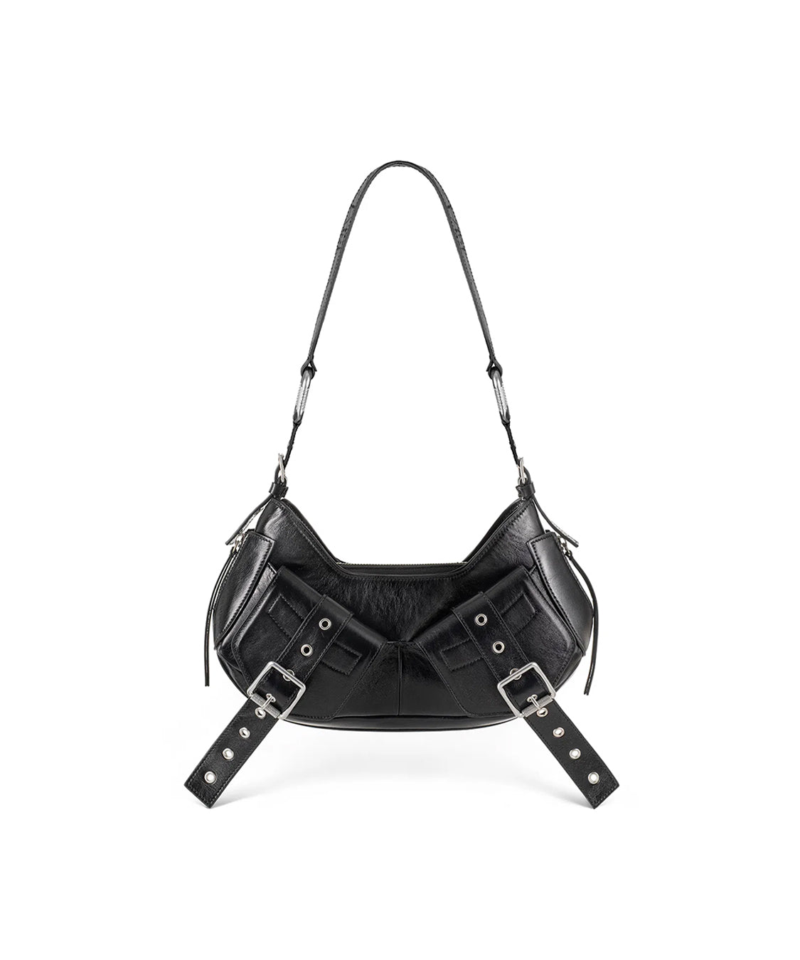 Borsa a spalla Y2K FBBP70001STR -NERO/NIKEL BIASIA 