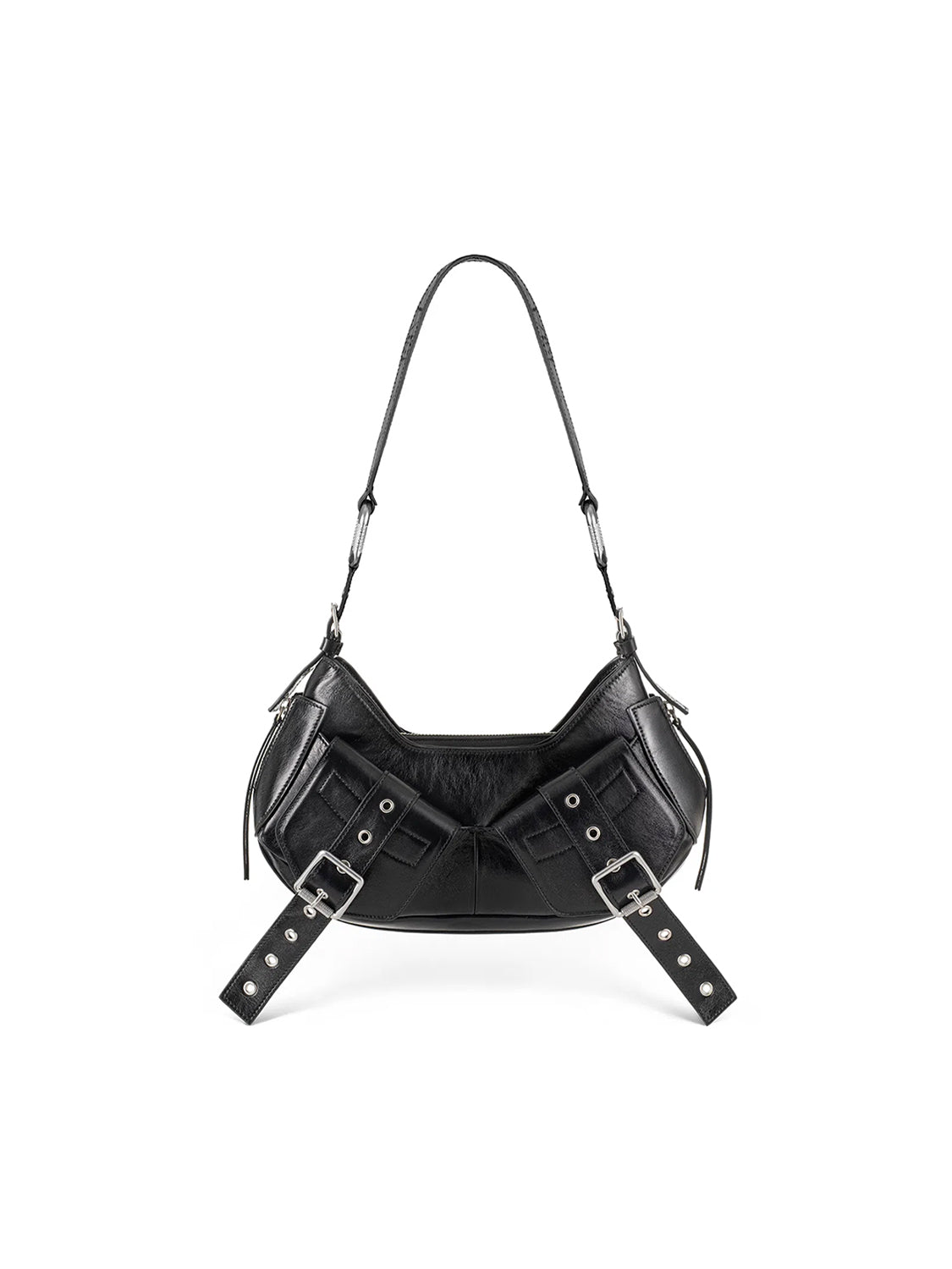 Borsa a spalla Y2K FBBP70001STR -NERO/NIKEL BIASIA 