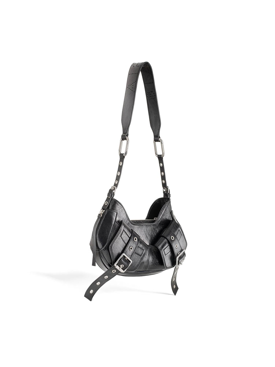 Borsa a spalla Y2K FBBP70001STR -NERO/NIKEL BIASIA 