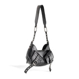 Borsa a spalla Y2K FBBP70001STR -NERO/NIKEL BIASIA 