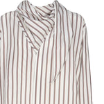 Camicia a righe in seta con collo foulard 748134 V35L09032 BOTTEGA VENETA 