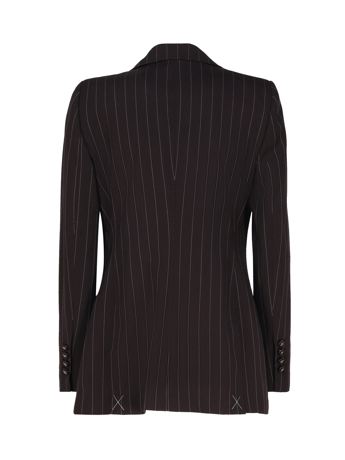 Giacca Turlington monopetto in gessato di lana F29WZT FRBC2S8053 DOLCE & GABBANA 