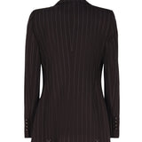 Giacca Turlington monopetto in gessato di lana F29WZT FRBC2S8053 DOLCE & GABBANA 