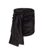 Minigonna in raso con fiocco F4CRCT FURAGN0000 DOLCE & GABBANA 