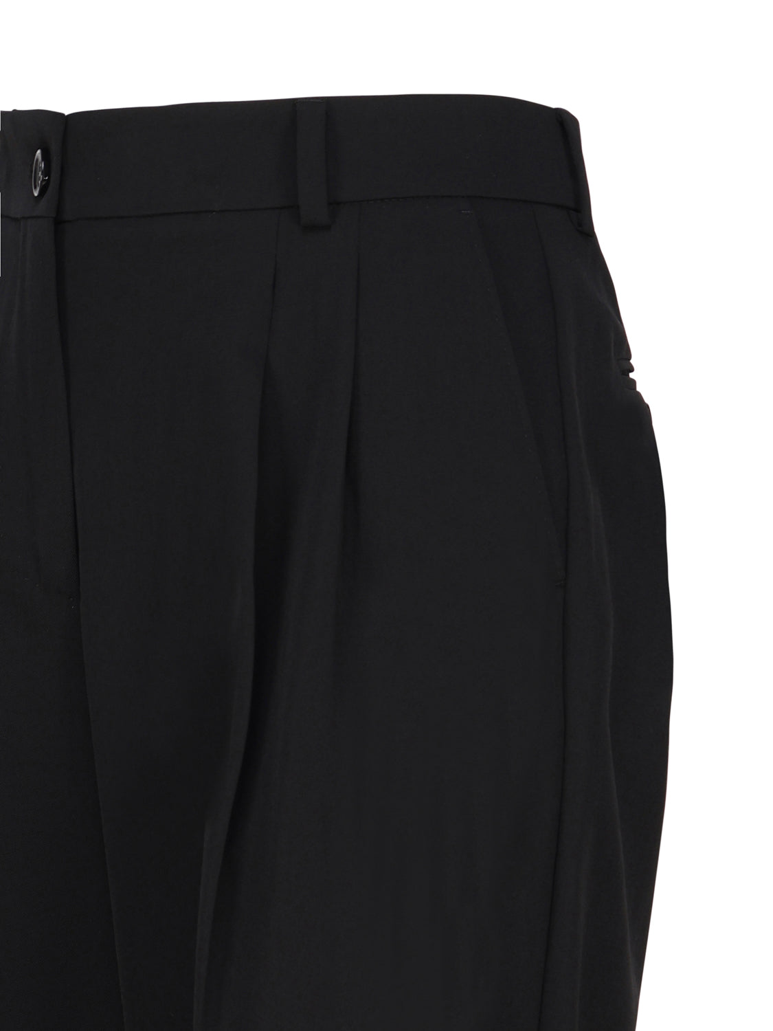 Pantaloni a vita alta con pieghe FTC17T FUBGBN0000 DOLCE & GABBANA 