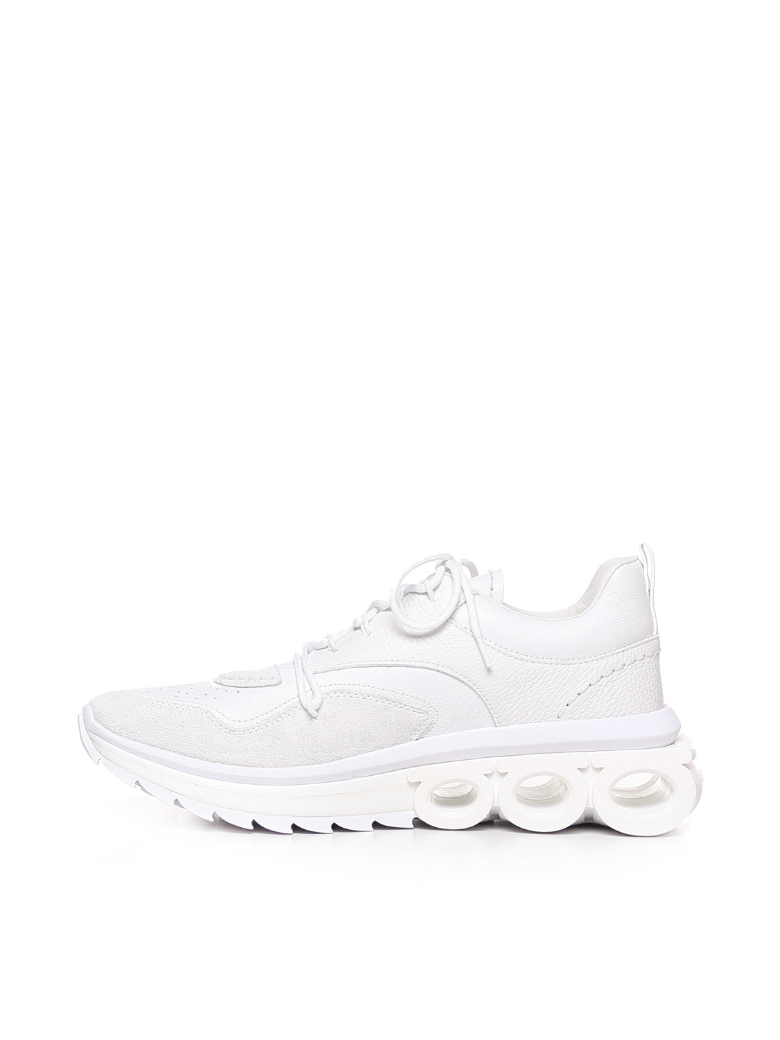 Sneakers con placca Gancini 021581 762773003 FERRAGAMO 