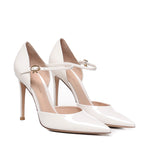 Tacchi in vernice con cinturino<BR/> G40378.15RIC.VEROFFW VERNICEOFFWHITE GIANVITO ROSSI 