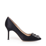 Décolleté con fibbia gioiello in raso 90mm HANGISI_FMC 9XX-0663-00400015 MANOLO BLAHNIK 