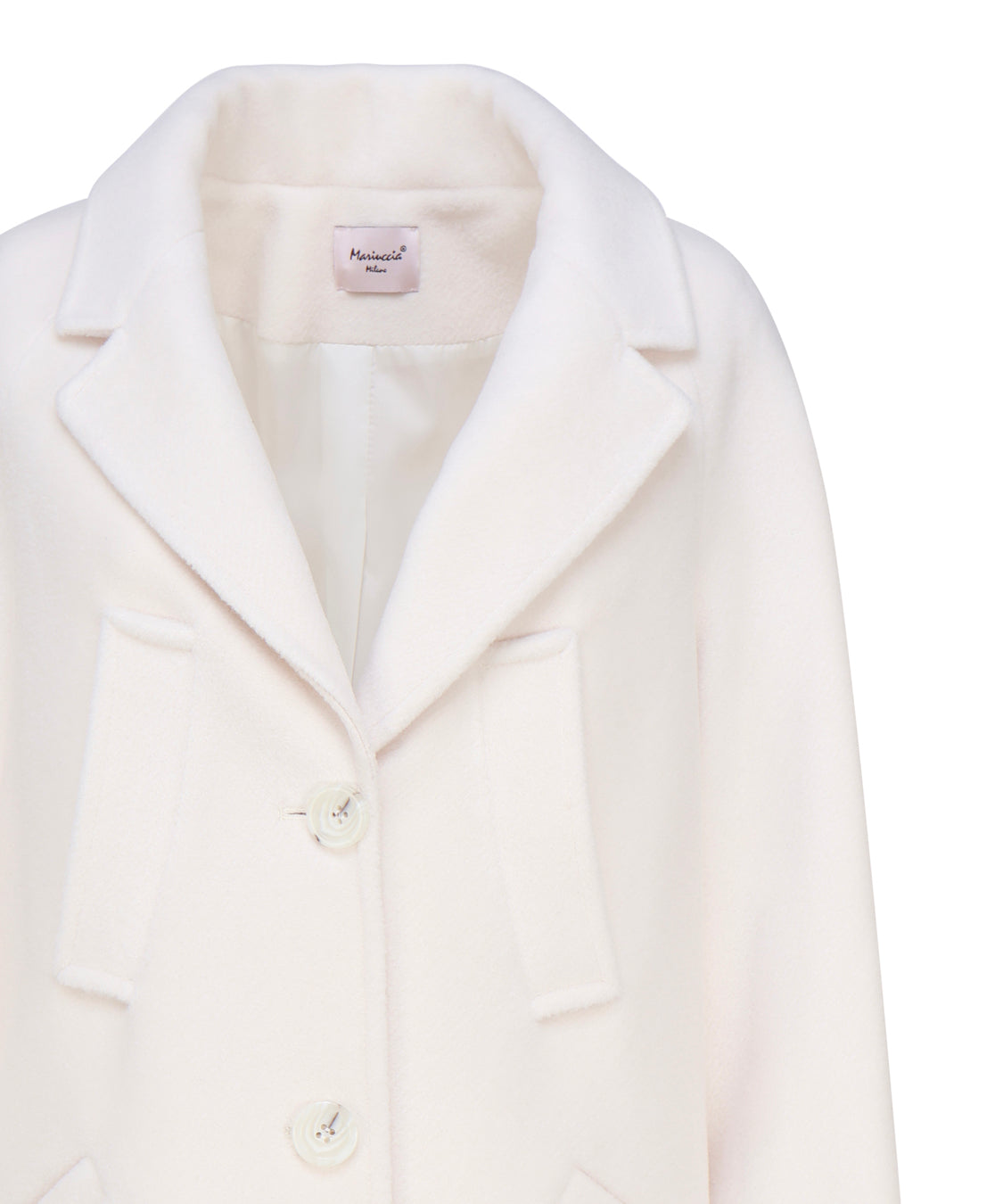 Cappotto monopetto in lana MDFW23830 -PANNA MARIUCCIA Milano 