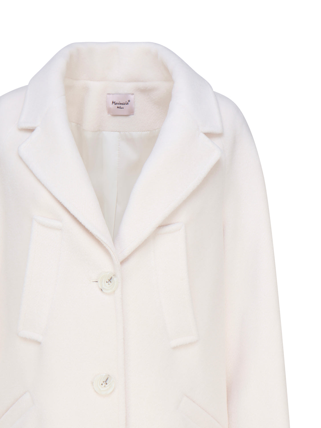 Cappotto monopetto in lana MDFW23830 -PANNA MARIUCCIA Milano 