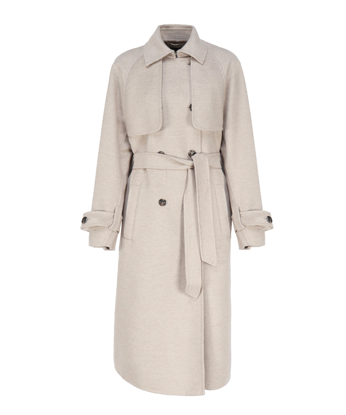 Trench oversize in cashmere<BR/> 2310160335600 FALCONE012 MAX MARA 