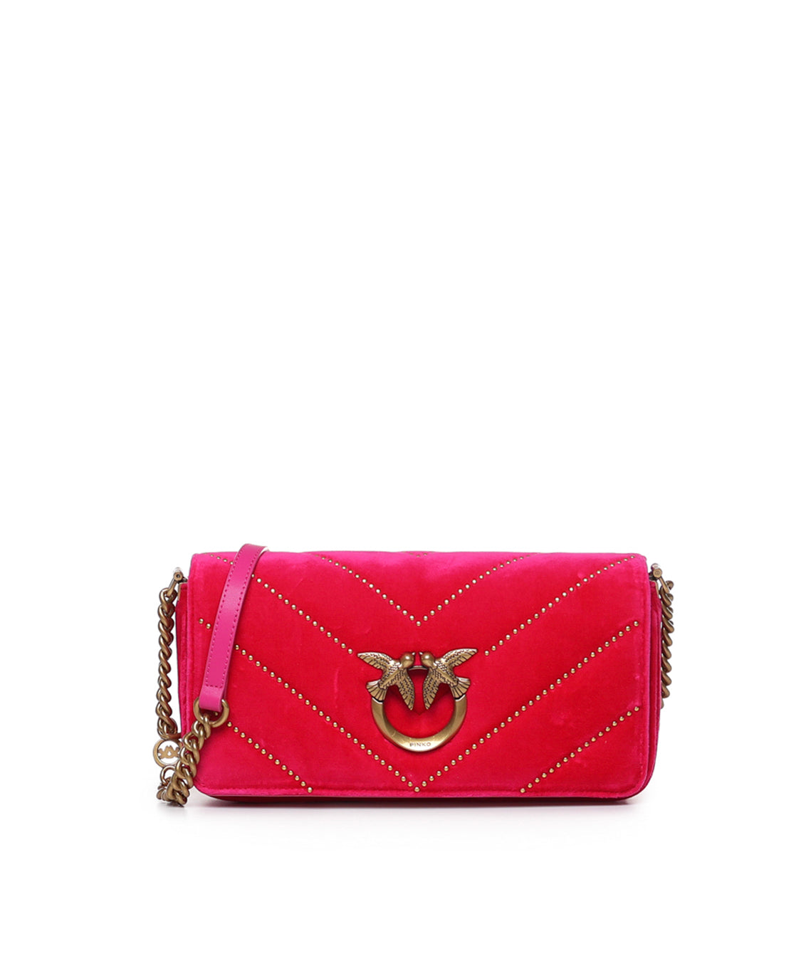 Borsa Love Click Horizontal mini in velluto 100068 A17GQ83Q PINKO 