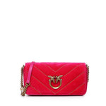Borsa Love Click Horizontal mini in velluto 100068 A17GQ83Q PINKO 