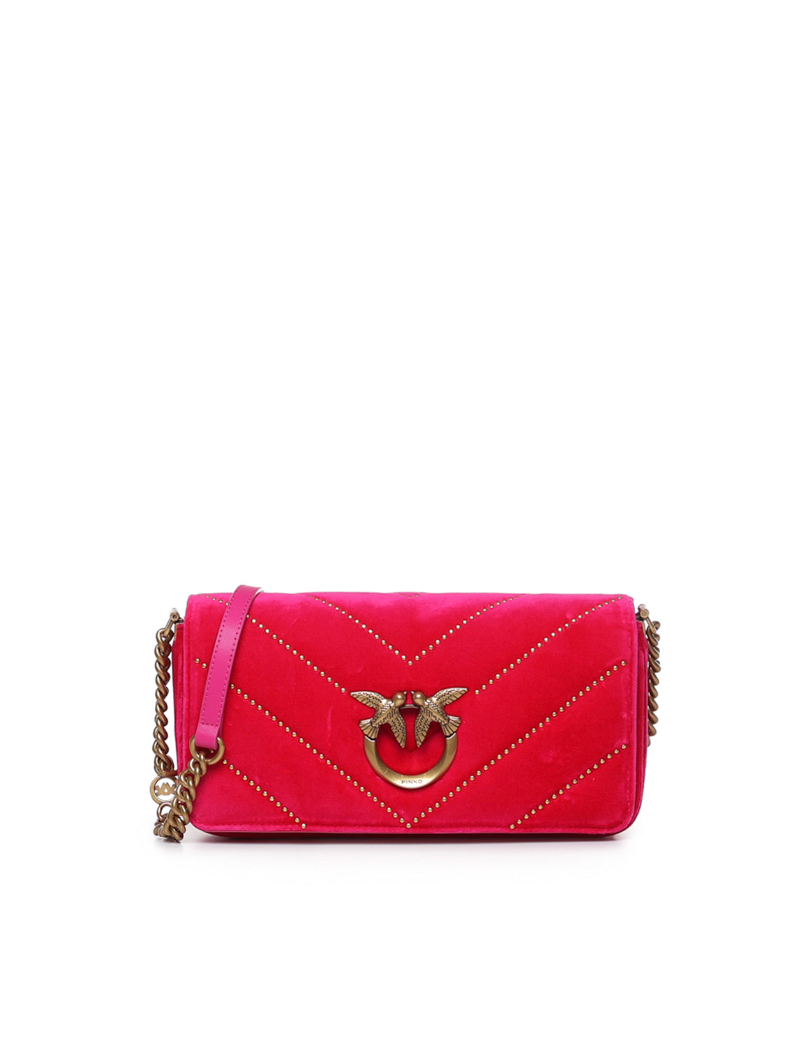 Borsa Love Click Horizontal mini in velluto 100068 A17GQ83Q PINKO 