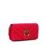 Borsa Love Click Horizontal mini in velluto 100068 A17GQ83Q PINKO 