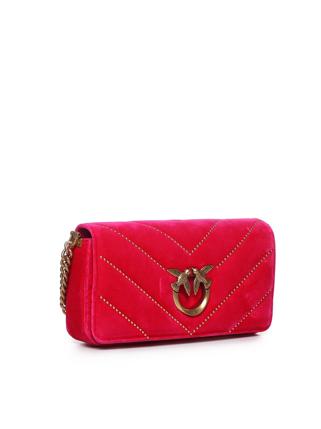 Borsa Love Click Horizontal mini in velluto 100068 A17GQ83Q PINKO 