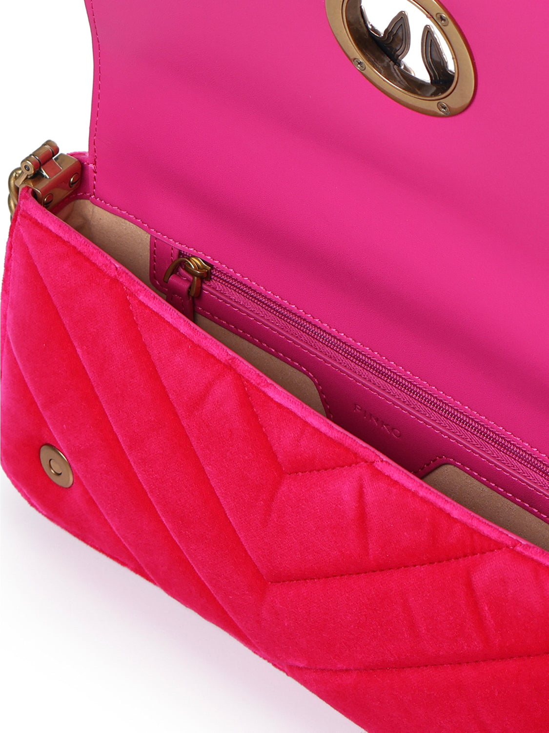 Borsa Love Click Horizontal mini in velluto 100068 A17GQ83Q PINKO 