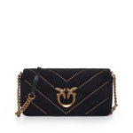Borsa Love Click Horizontal mini in velluto 100068 A17GZ99Q PINKO 