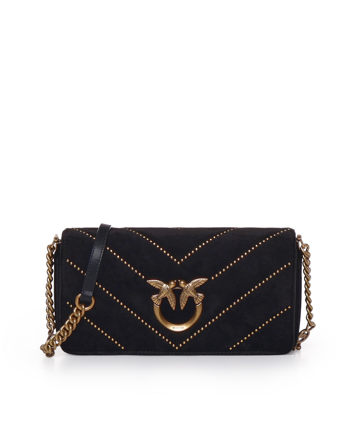 Borsa Love Click Horizontal mini in velluto 100068 A17GZ99Q PINKO 