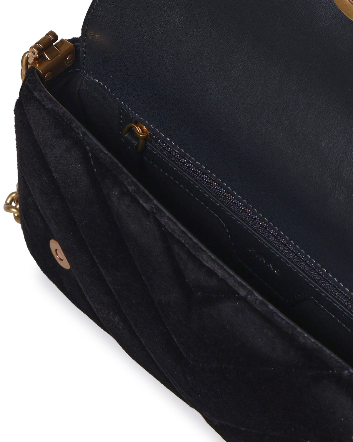Borsa Love Click Horizontal mini in velluto 100068 A17GZ99Q PINKO 