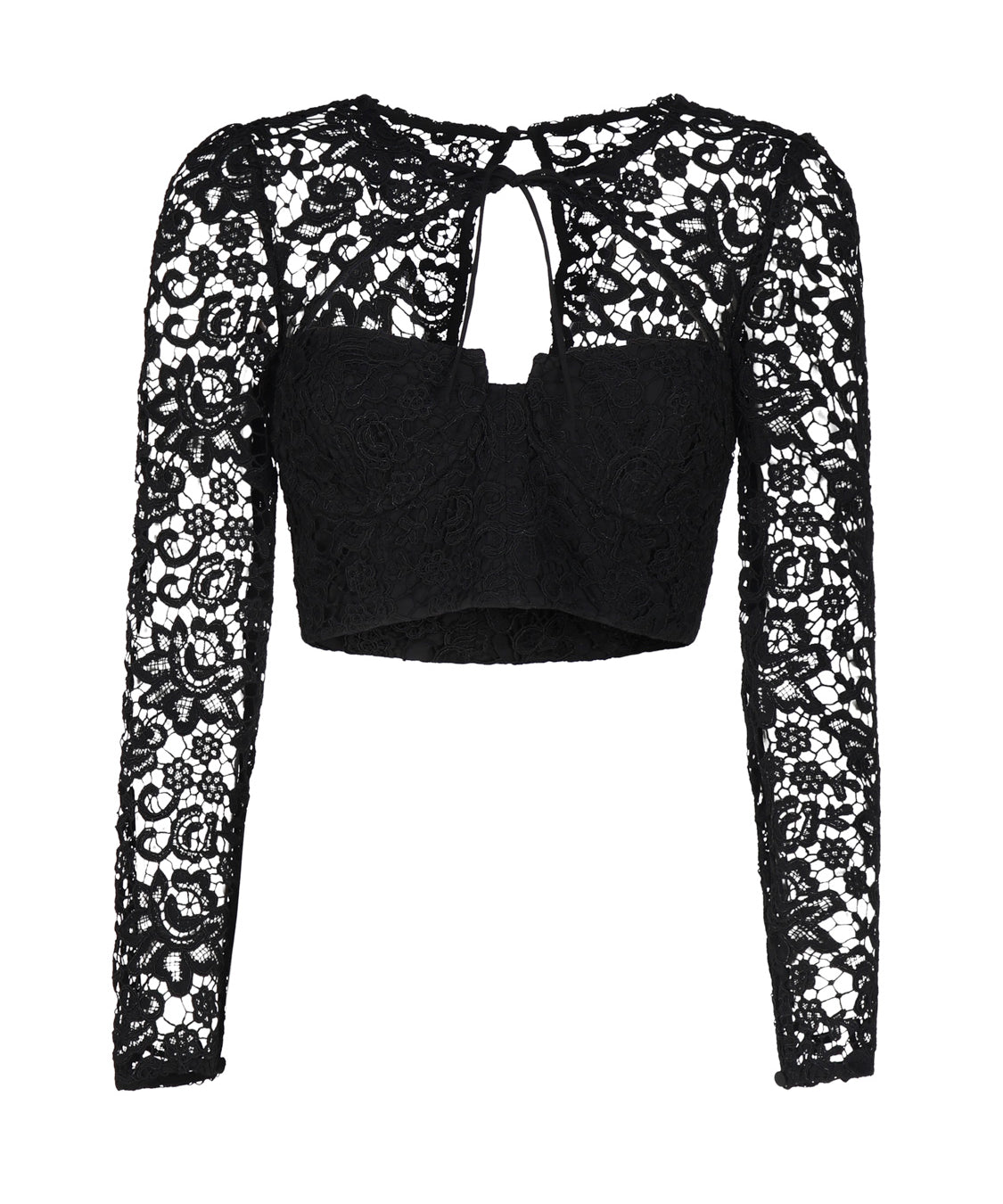 Top corto in pizzo AW23-002T LACEBLACK SELF-PORTRAIT 