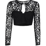 Top corto in pizzo AW23-002T LACEBLACK SELF-PORTRAIT 