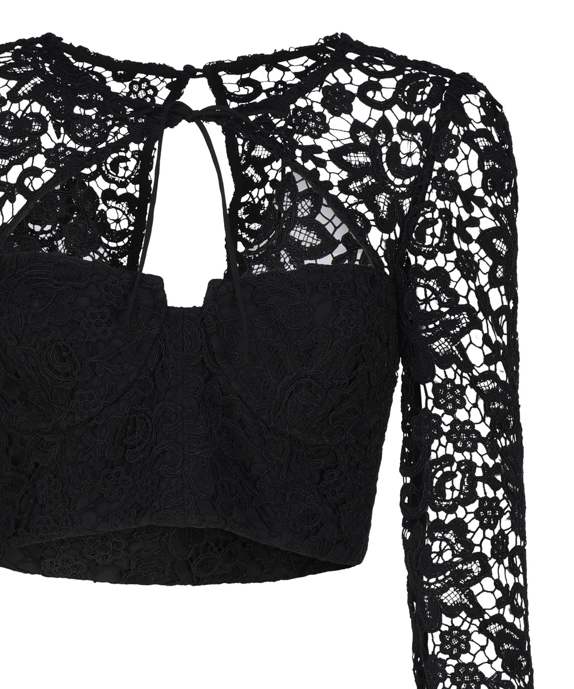 Top corto in pizzo AW23-002T LACEBLACK SELF-PORTRAIT 