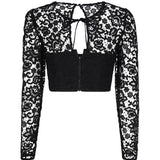 Top corto in pizzo AW23-002T LACEBLACK SELF-PORTRAIT 