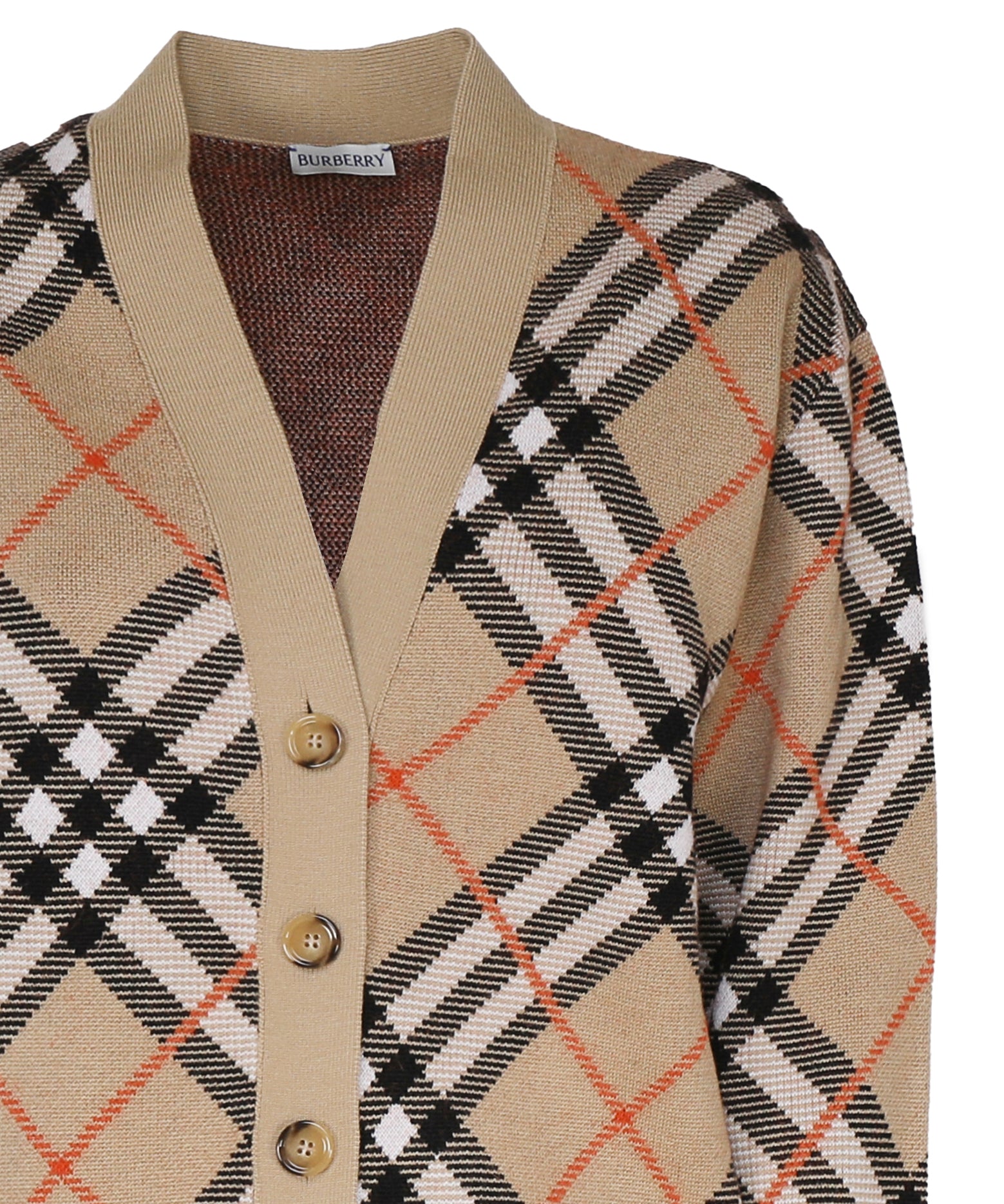 Cardigan con motivo check 8093491 B9368 BURBERRY 