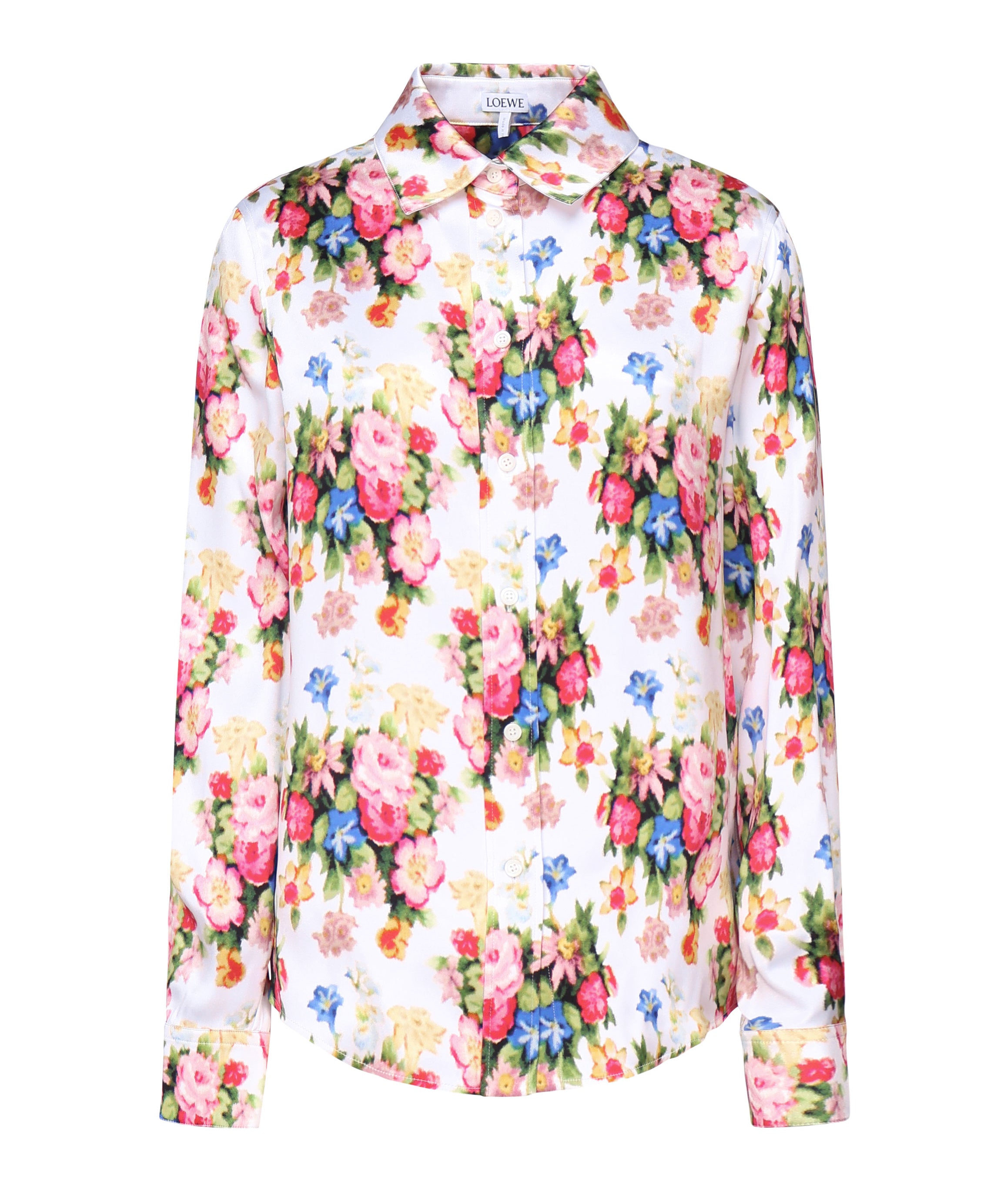 Camicia in raso di seta S540Y05XAV 9616 LOEWE 