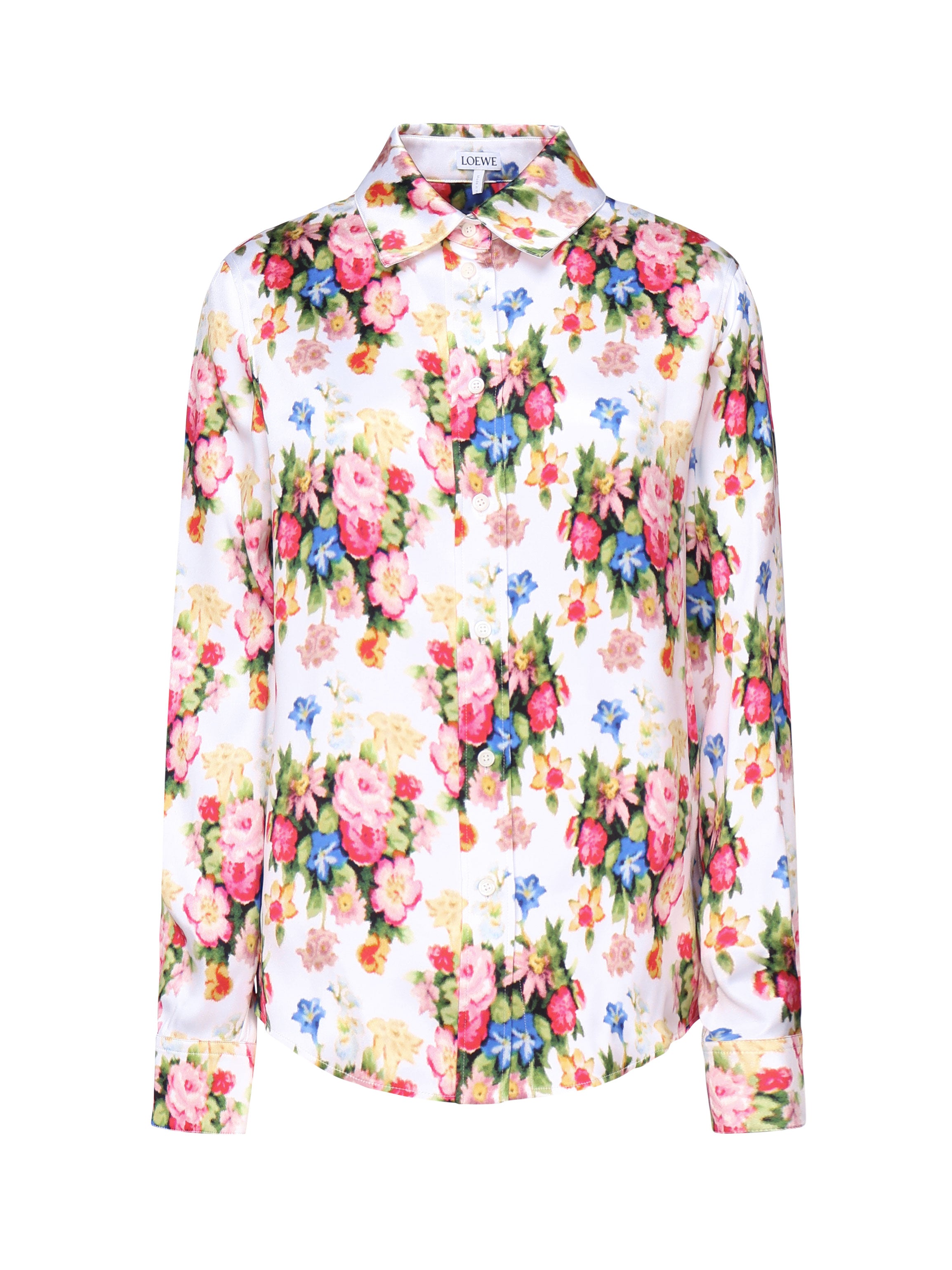 Camicia in raso di seta S540Y05XAV 9616 LOEWE 