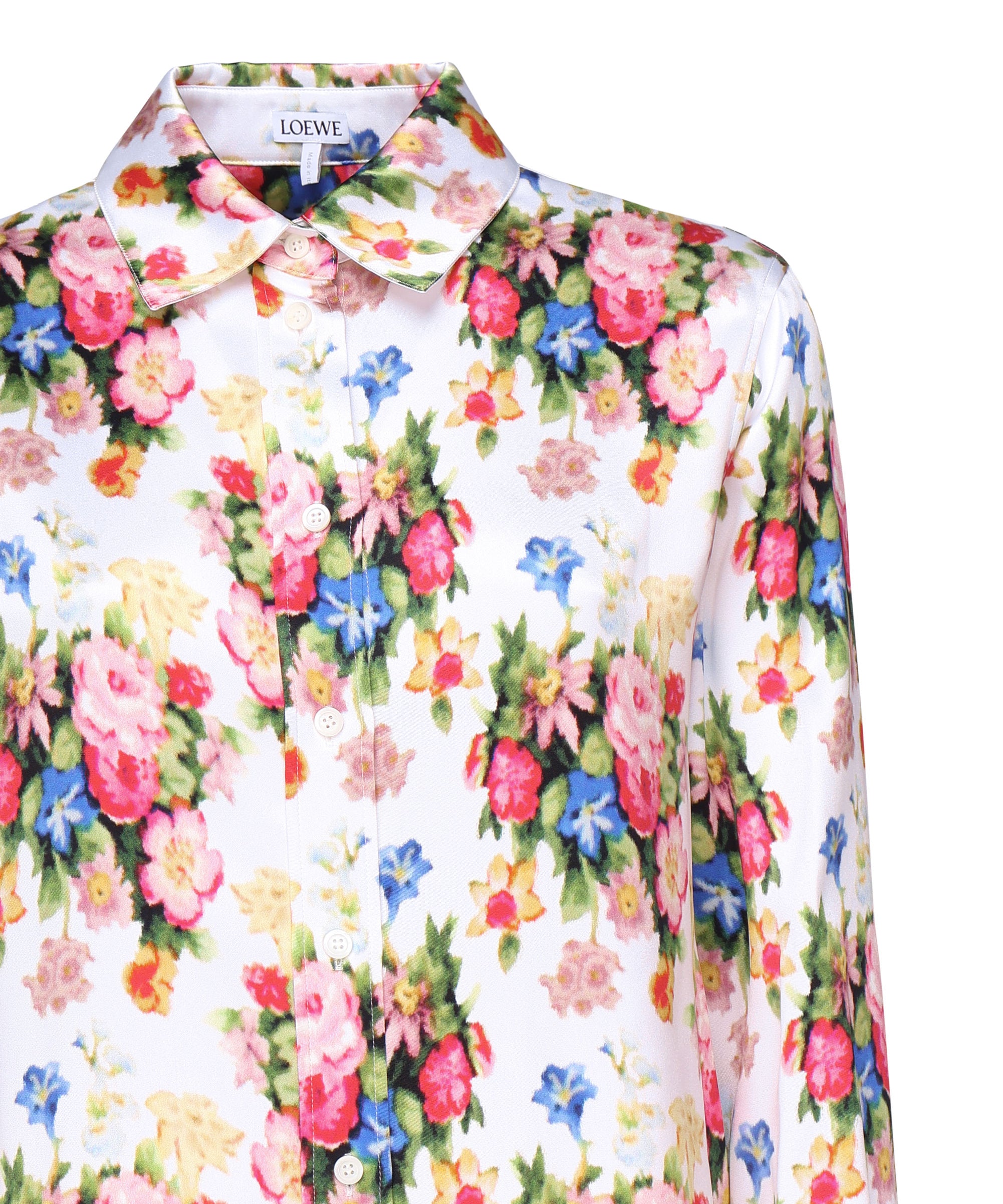 Camicia in raso di seta S540Y05XAV 9616 LOEWE 