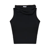 Top Con Cappuccio Nero AA9H10694M035 995 ALAIA 