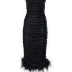 Midi dress in pizzo AUW4LACE BLACK ALBERTO AUDENINO 