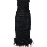 Midi dress in pizzo AUW4LACE BLACK ALBERTO AUDENINO 
