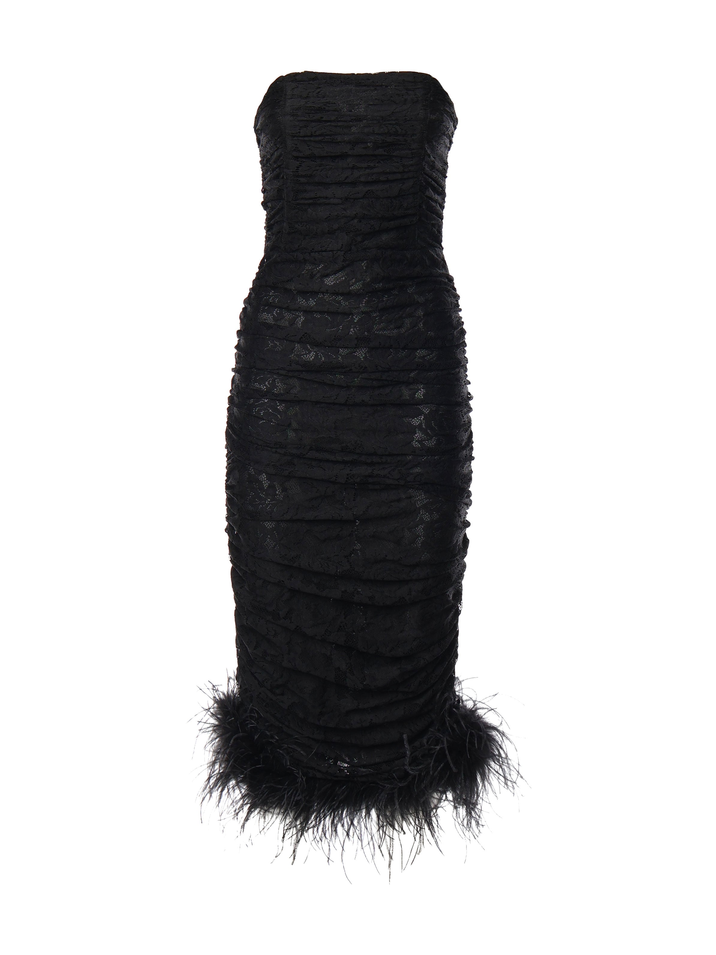 Midi dress in pizzo AUW4LACE BLACK ALBERTO AUDENINO 
