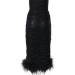 Midi dress in pizzo AUW4LACE BLACK ALBERTO AUDENINO 