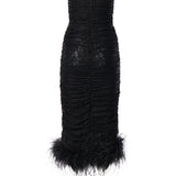 Midi dress in pizzo AUW4LACE BLACK ALBERTO AUDENINO 