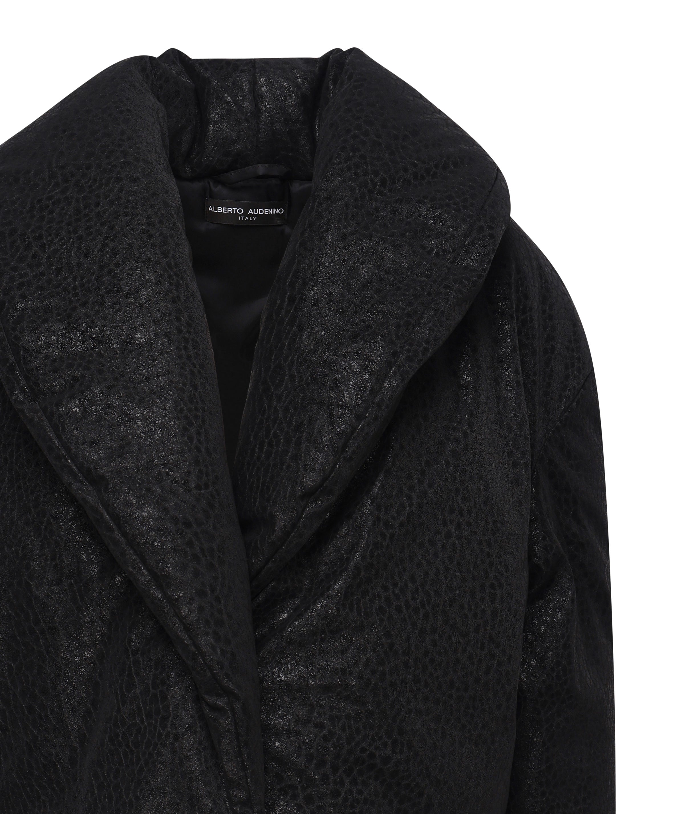 Giacca effetto pelle martellata AUW4PUFF BLACK ALBERTO AUDENINO 