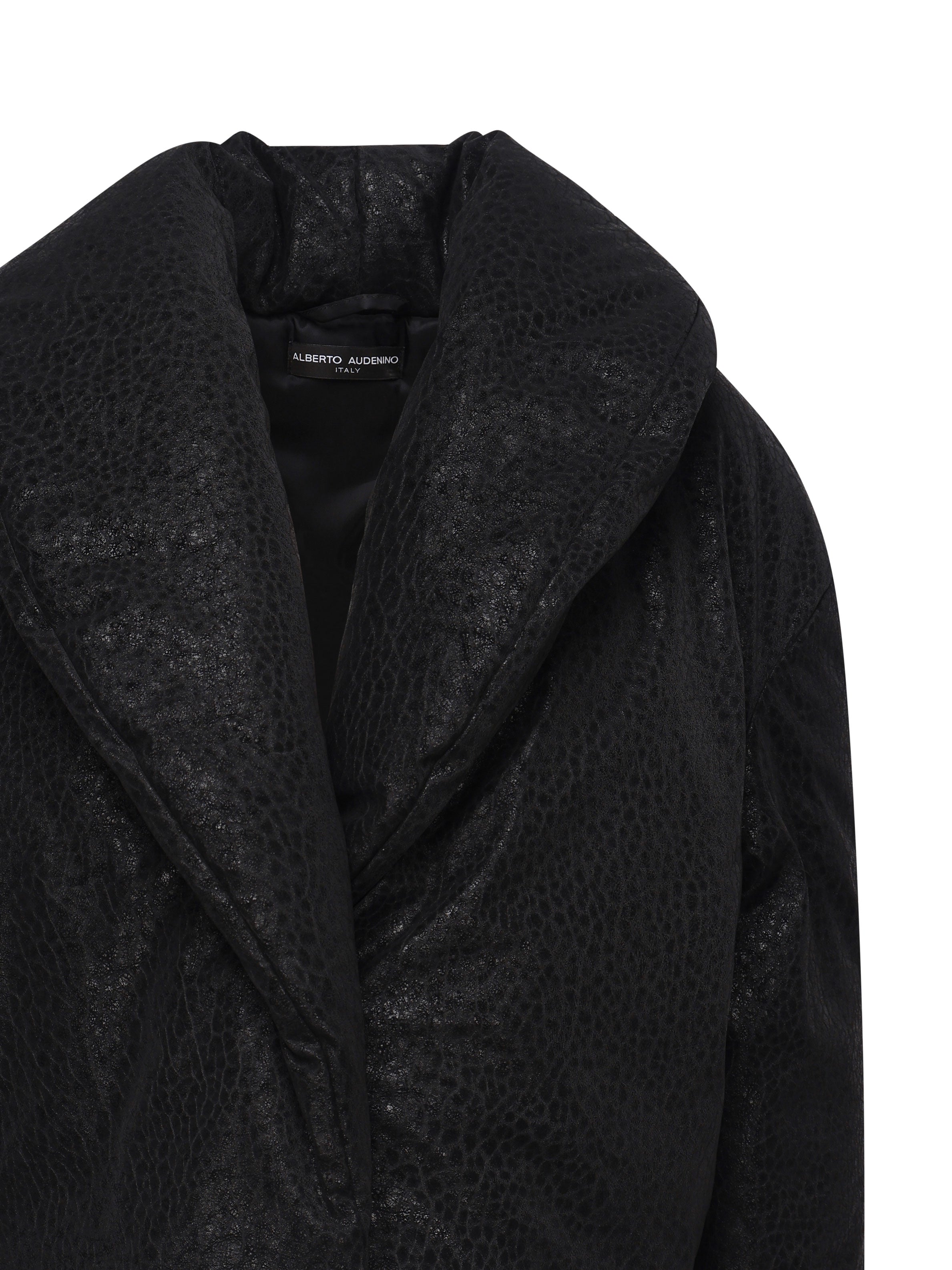 Giacca effetto pelle martellata AUW4PUFF BLACK ALBERTO AUDENINO 