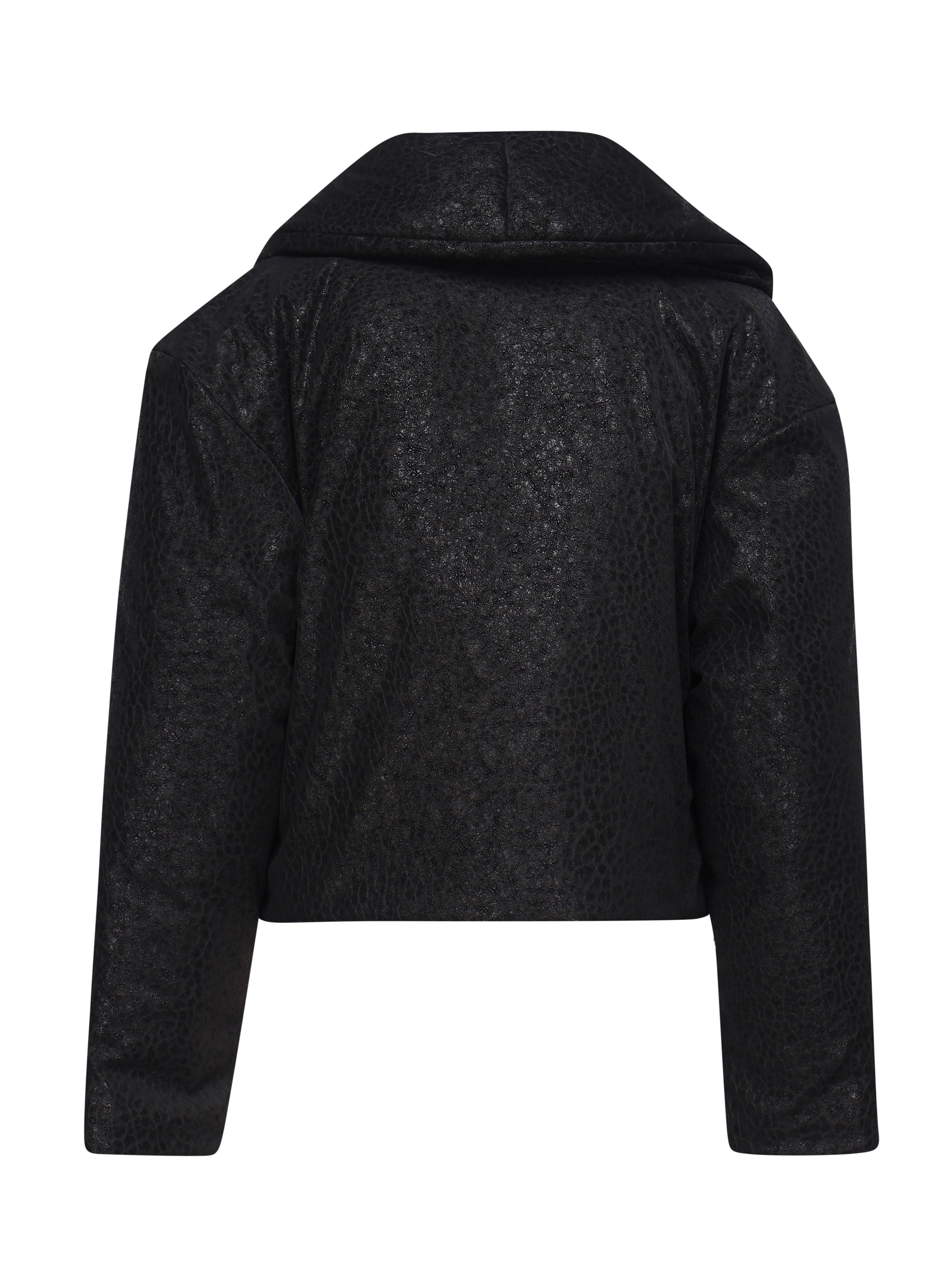 Giacca effetto pelle martellata AUW4PUFF BLACK ALBERTO AUDENINO 